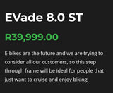 EVADE 8.0 ST E BIKE STEP TROUGH